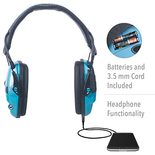 Image of Howard Leight by Honeywell Impact Sport Sound Amplification Electronic Shooting Earmuff, Teal