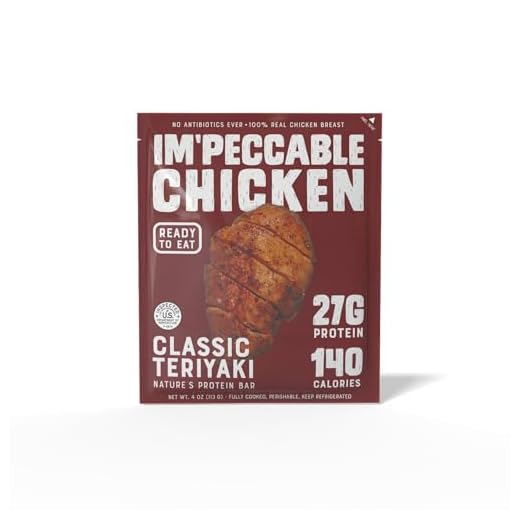 Im'peccable Chicken Breast, Fully Cooked. - 4.0 oz Pack (16 Pack, Classic Teriyaki)