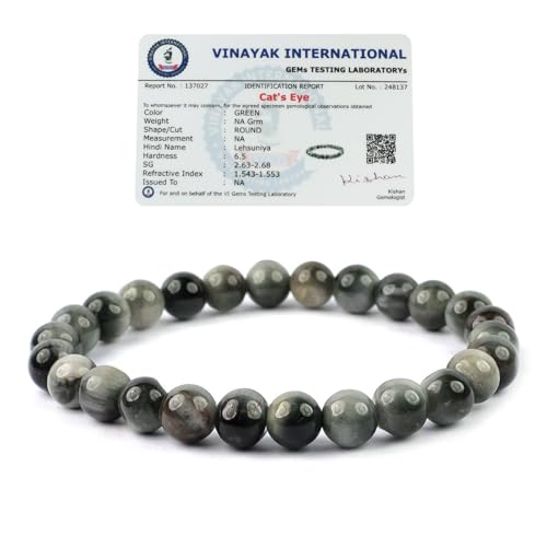 Image of Certified Natural Crystal Stone 8 mm Round Beads Bracelet for Men & Women | Reiki Charged Gemstone Bracelet | Multiple Stone Variants Available