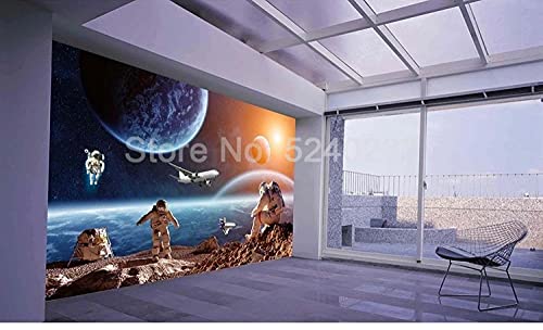 Papier peint mural pour agrandir une chambre enfant motif espace 3D - 4
