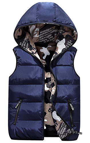 AIEOE Gilet Invernale con Cappuccio per Bambini