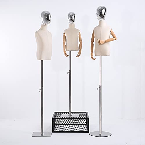 Maniquí de busto infantil ajustable ZRY para solucionar escaparates sin espacio 6