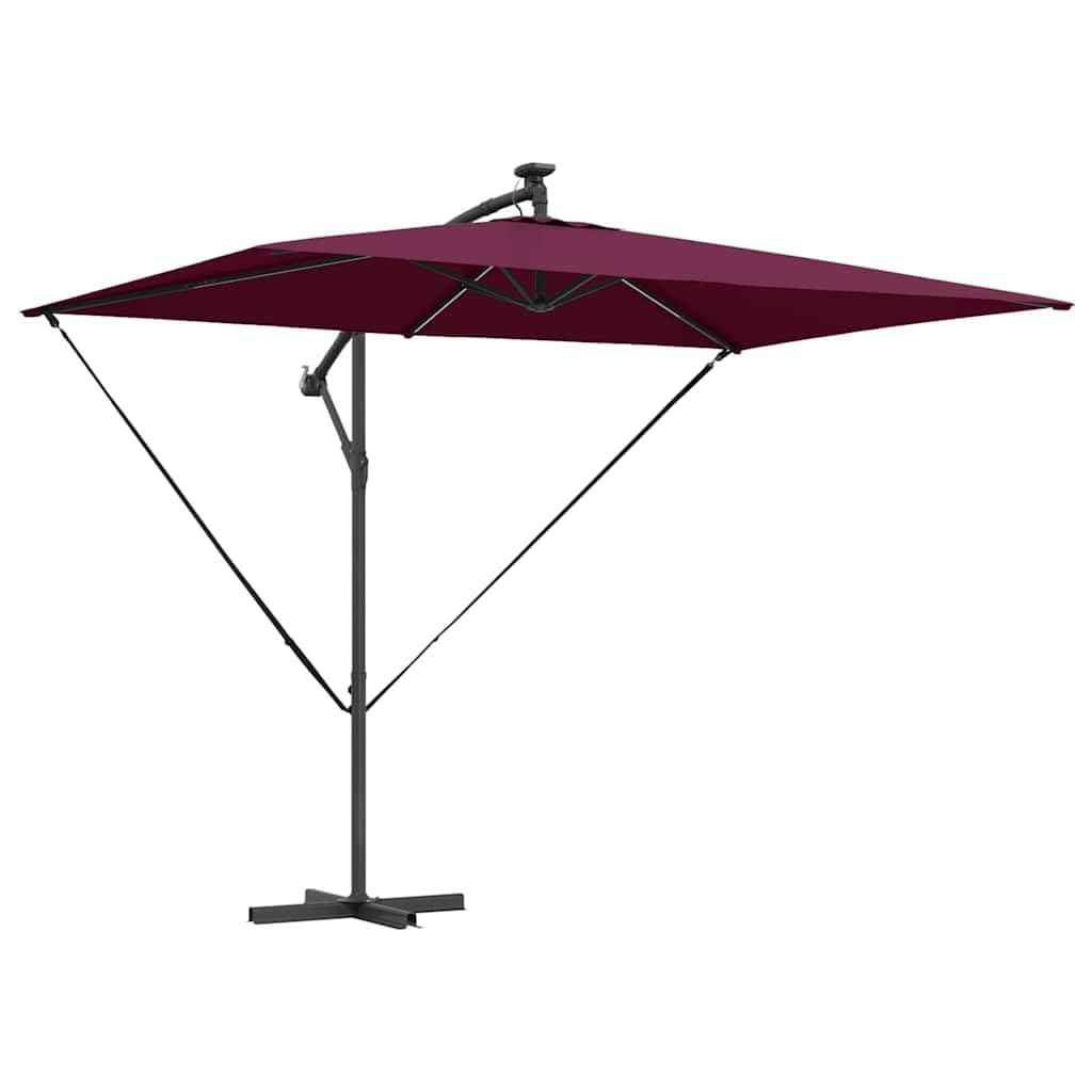 Parasol Bordeaux Solivagant pour protéger la table du soleil