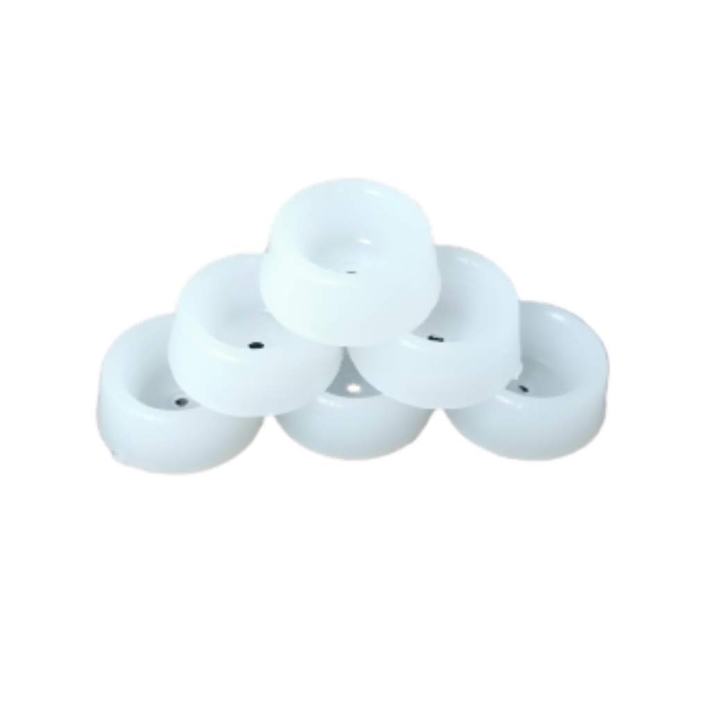 Royal Apex Round Heavy Duty Nylon Bush with Screw for Furniture Chair Table Leg Feet Floor Protectors (Pack of 6, Small)