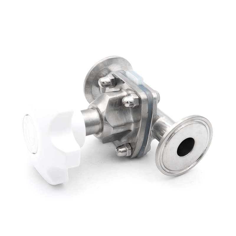 Vanne à membrane 1.5 Tri Clamp inox 316L robinet sanitaire de tuyauterie industrielle 19mm - 3