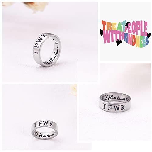 Handwriting We'll Be Alright | TPWK Ring Stainless Steel 6MM Band Ring Unisex Harry Jewelry4