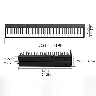 GIASSO Piano numérique Pliant à 88 Touches, Clavier de Piano électrique, Facile à Ranger et à Transporter, Effet sonore stéréo Surround, Cadeaux pour Enfants, Parents, Amis et mélomanes - Les Beatles, Paul McCartney, John Lennon, RIngo Starr, George Harrison GIASSO Piano numérique Pliant à 88 Touches, Clavier de Piano électrique, Facile à Ranger et à Transporter, Effet sonore stéréo Surround, Cadeaux pour Enfants, Parents, Amis et mélomanes – Image 2