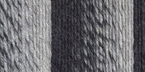 Image of Lion Brand Yarn 826-207 Scarfie Yarn, Silver /Charcoal