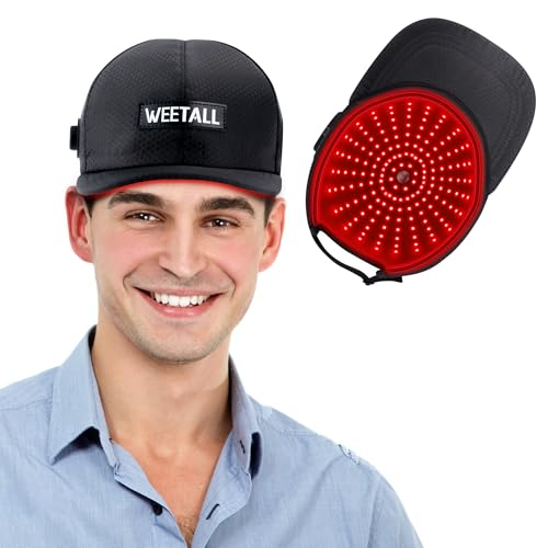 Red Light Therapy for Hair Growth: Cordless Red Light Heating Cap with 2000mAh Rechargeable Battery, Portable Care Tool for Home Use for Men & Women
