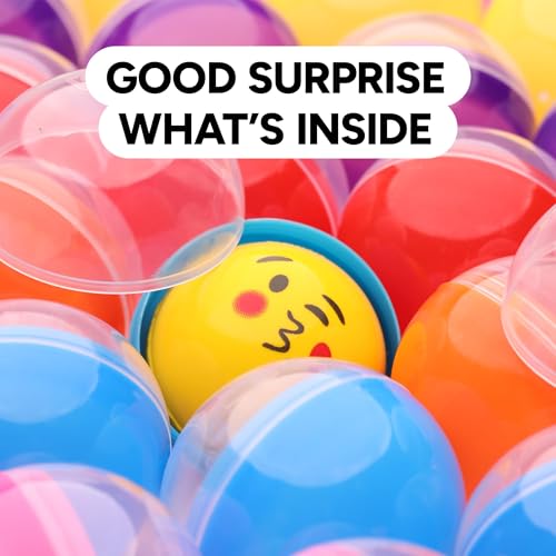 Image of Capsule Vending Machine Translucent-Yellow Round Capsules Empty 7 pcs 3.9 inch - Gumball Machine Capsules Easter Basket Stuffers Birthday Gifts - Pinata Stuffers Craft Supplies Claw Machine Refills