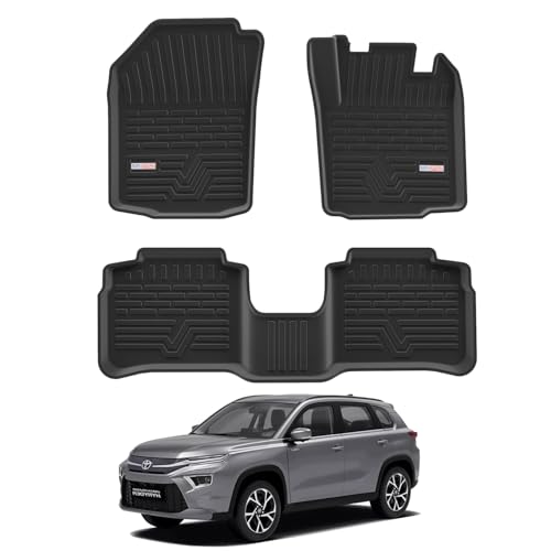 Image of 3D TPE Car Floor Mat for Hyryder (2023 Onwards) Custom Fit, Heavy Duty & Anti-Slip Hyryder Floor Mat | Easy to Clean, All Weather Resistant, Waterproof & Dustproof Car Foot Mat