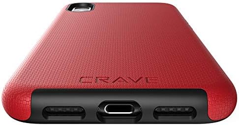 Crave Case for iPhone Xs and iPhone X, Dual Guard Protection Series Cover for Apple iPhone X/XS (5.8 Inch) - Red