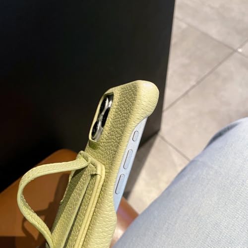 Étui portefeuille iPhone 12 Pro Max vert antichoc protégeant écran et cartes