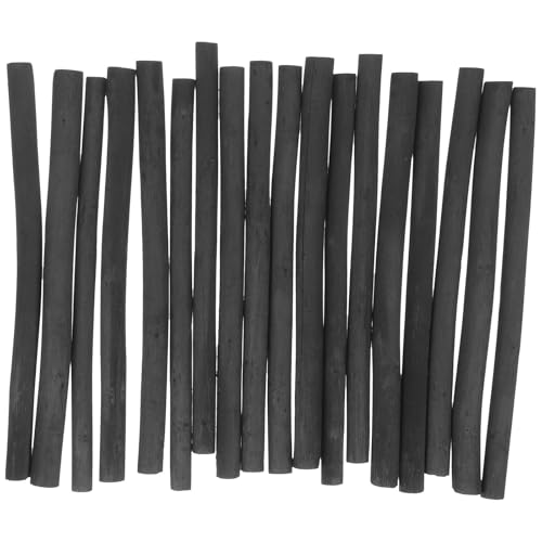 WRITWAA 20 Barras de Carbón Comprimido para Artistas Palitos de Carbón Duraderos de 7-9 Mm de Diámetro para Dibujo y Bocetos Artísticos Kit Dibujo Carboncillo para Aficionados