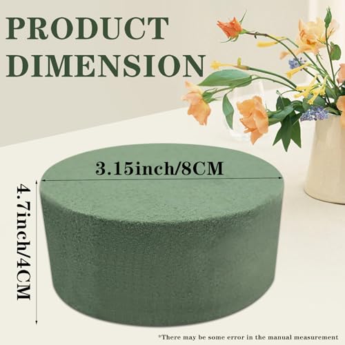 Jgalnim 30PCS Round Floral Foam,Florist Block Flower Wedding Arrangement Supplies,Green Wet Foam Block for Patio Garden Craft Project Spring Party Decoration
