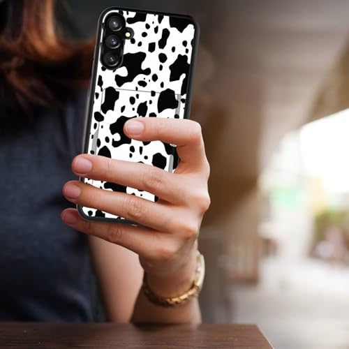 Vobber for Galaxy S24 Plus Case,Wallet Case Hidden Card Slot Holder Shockproof TPU and PC Dual Layer Protective Case Cover for Samsung Galaxy S24 Plus 6.7" 2024,Cute Cow Pattern - image 2