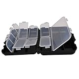 bouti1583 Fishing Lures Baits Tackles Hooks Box Adjustable Jewellery Storage Electronic Components Case Accessories Container 4.5 x 3.5 Inch