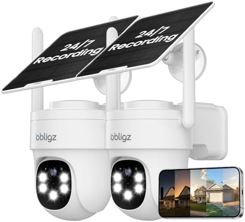 Solar Camera Security Outdoor – AOV 24/7 Recording Security Cameras Wireless Outdoor with 360° View, Human Auto Tracking, 2K Night Vision, Compatible with Alexa/Google Assistant (2 Pack) Solar Camera Security Outdoor – AOV 24/7 Recording Security Cameras Wireless Outdoor with 360° View, Human Auto Tracking, 2K Night Vision, Compatible with Alexa/Google Assistant (2 Pack)