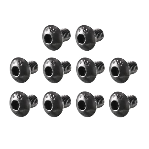 Image of TA-VIGOR 100Pcs M5 x 8mm Alloy Steel Button Head Hex Socket Cap Screws, Flanged Button Bolts Nuts Hex Drive Fastener for Machine