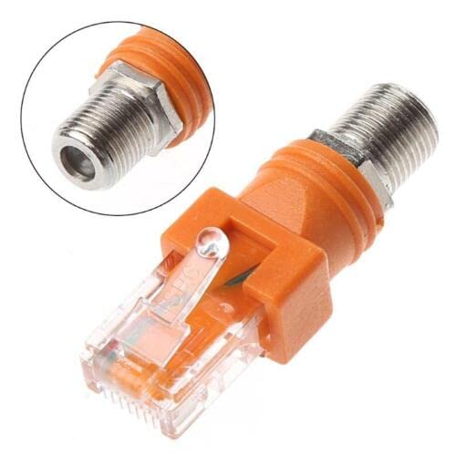 Elecbee 2-Pack RJ45 to F Coaxial Connector Adapter - RF to RJ45 Converter and Straight Connector for Line Tester and Finder - Image 4
