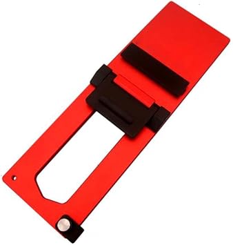 Electric Circular Saw Guide Rail 90 Degree Right Angle Positioning Plate Slide Rail for Precision Cutting with Aluminum Alloy CNC Finish Red Type C 370x110mmb