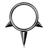 [Standardgröße]: Die Stabdicke von Septum-Piercing-Schmuck beträgt 16 g = 1,2 mm; der Innendurchmesser beträgt 8 mm und 10 mm. Kann für mehrere Knorpel-Piercings und Septum-Ring verwendet werden