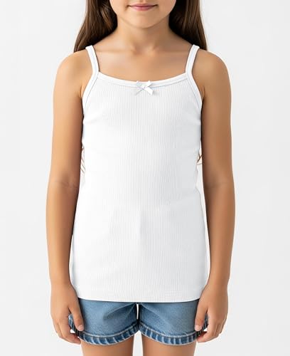 Andrew Scott Girls' 100% Cotton Camisole Tanks | Cami Tops | Multi Packs & Colors2
