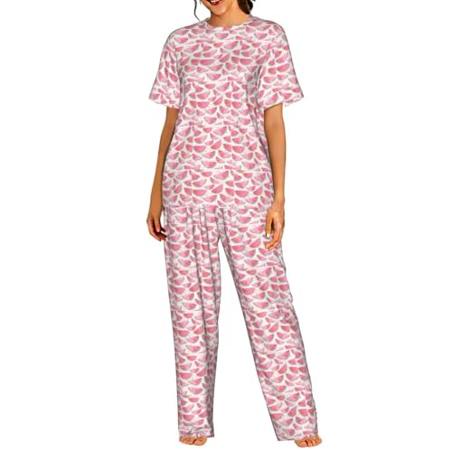 Pyjama court pastèque pour femme en homewear léger