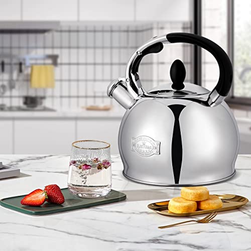 image for SUSTEAS Stove Top Whistling Tea Kettle - Food Grade Stainless Steel Te