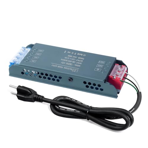 Image of QNNP LED Driver 150 Watts 12V with Plug Low Voltage Transformer Power Supply Transformer Adapter AC 100V-2654V to 12V DC, LED Power Supply for Indoor Lighting