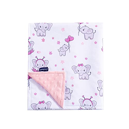 Image of QSTEHEML Baby Blanket for Boys Girls Super Soft Blanket,Fluffy Warm Lightweight Baby Receiving Blankets,Double Layer with Dotted Backing for Toddler Nursery (Elephant, 30 * 40inch)