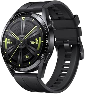 HUAWEI WATCH GT 3 46mm Smartwatch, lange Akkulaufzeit, ganztägige SpO2-Überwachung, KI-Lauftrainer, genaue Herzfrequenzüberwachung, 100+ Trainingsmodi,Deutsche Version, Schwarz