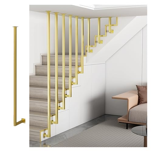 Balaustres de escalera, husillos de metal personalizados para escaleras interiores, reemplazo de poste de barandilla de hierro montado lateralmente, 68 cm de altura, ideal para decoración del hogar (1