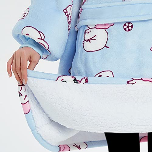 Image of KFUBUO Wearable Blanket Hoodie for Adults With Pocket Sherpa Elephant | Sherpa, Fuzzy Blanket Hoodie, Oversized Sweatshirt Blanket, Kangaroo Pouch, Cute Birthday Gifts for Women, Cute Stuff