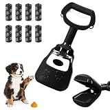 HARMO Pet Pooper Scooper Portable Dog Poop Container for Large Small Dogs with 120 Refill Garbage Wa