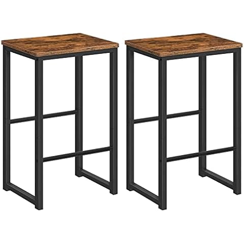 HOOBRO Taburete de Bar con Reposapiés Ajustables, Juego de Dos Cover