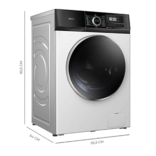 Cecotec Waschmaschine 12 kg Frontlader Bolero DressCode 12500 Inverter A, 1400 U/min, Inverter Plus Motor, 16 Progr, SteamMax, Pearl Drum, Delay Start, Drum Clean, Display, Allergy Care, Stop&Go