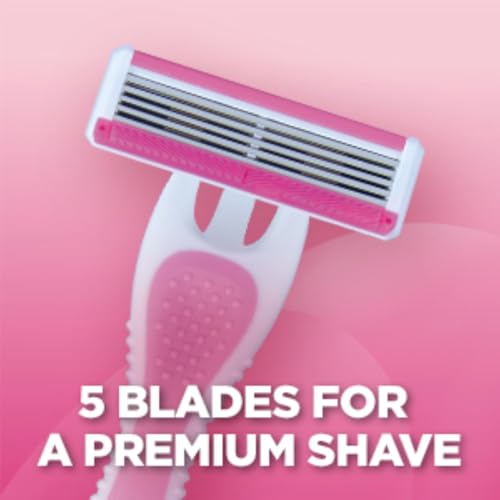Wilkinson-Sword-Skin-Defense-5-Womens-Disposable-Razors-x3-Pink