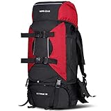 [ワールドスポーツオンライン] [HAWK GEAR(ホークギア)] バックパック 80L 大容量 防水 アウトドア 防災 災害 登山 旅行 (ボッシュレッド（濃赤）)