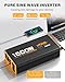 MWXNE 1500W Pure Sine Wave Power Inverter DC 12V to AC 110V 120V Converter with 2 AC Outlets, QC3.0 18W USB-A, PD30W USB-C Port Car Inverter with LCD Display and Remote Control for Truck RV Home