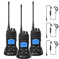 SAMCOM 2 Way Radios FPCN30A Two Way Radios Long Range Rechargeable 5 Watts UHF Programmable Professional Handheld Radios Walkie Talkies with Group Call,1500mAh Battery and Earpieces,3 Packs
