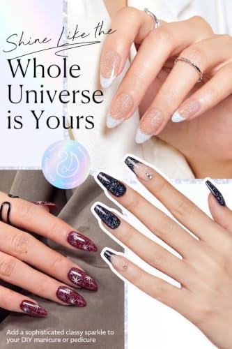 Image of AZUREBEAUTY 18ML Glitter Gel Top Coat | No Wipe Top Coat Gel Polish Reflective Silver Super Shiny UV Decoration Nail Art Sparkle Manicure DIY Nail Art Manicure Gift