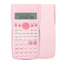 Niodel Pink Scientific Calculator, Cute 2-Line Math Calculator for Students, Algebra Geometry Calculator for Middle School, High School & College Supplies
