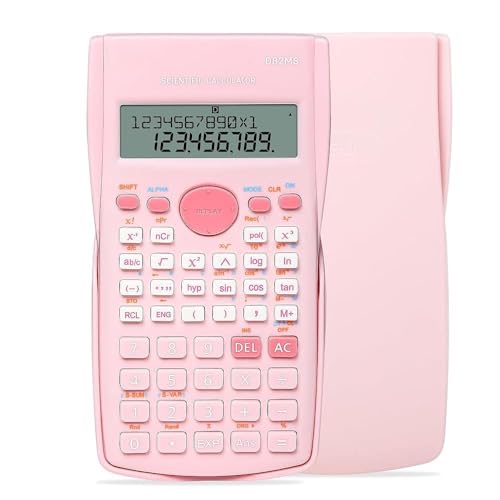 Niodel Pink Scientific Calculator, Cute 2-Line Math...