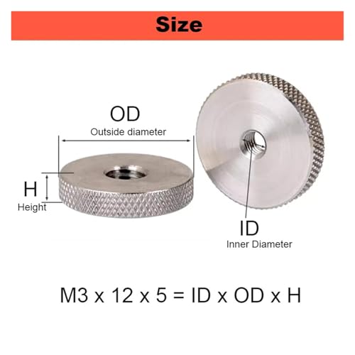 Écrou moleté plat M6 résistant à la rouille pour assemblages étroits sans outils - 2