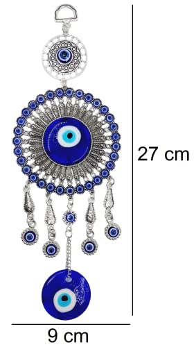 Evil Eye Hanging for Home Entrance Door, Decoration Items for Living Room, Nazar Battu for Home Protection, Good Luck Charm and Prosperity, Housewarming Gift