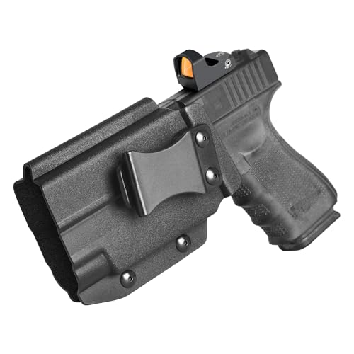 IWB Kydex Holster for Glock 19 with Olight Baldr S/Baldr Mini, Optic Cut Belt Carry, Left Hand