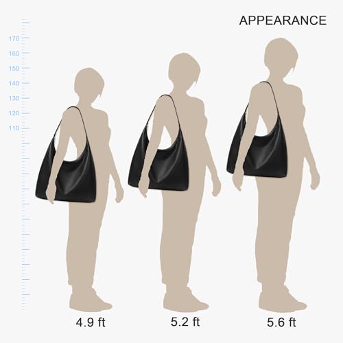 Image of KALIDI Casual Tote Bag Vegan Leather Hobo Zipper Work Bag Weekender Shoulder for Women Shoulder Travel Purse