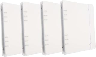 Ciieeo 8 Peças A5 Capa Protetora Pasta De Arquivo Bloco De Notas Pasta De Livro Pasta Bloco De Notas Protetor De Livro De Plástico Fichário Recarregável Transparente Diário Fichário