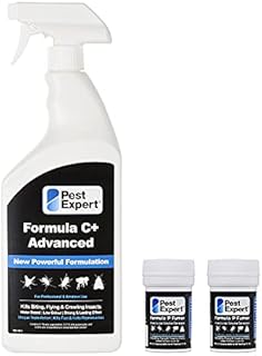 Cluster Fly Killer Spray 1ltr and Attic Fly Killer Smoke Bombs Twinpack 3.5g - Formula ‘C’ Fly Spray and Formula ‘P’ Cluster Fly Fumigators from Pest Expert (HSE approved and tested – professional strength product)